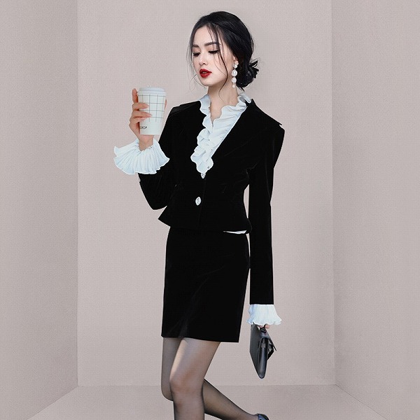 レディースファション服 2点セットファション服 トップス 半身スコート 一般受け商いもの