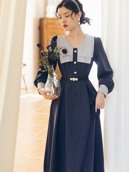 春　長袖ワンピース　レディースファション服　可愛いワンピース　人気商品