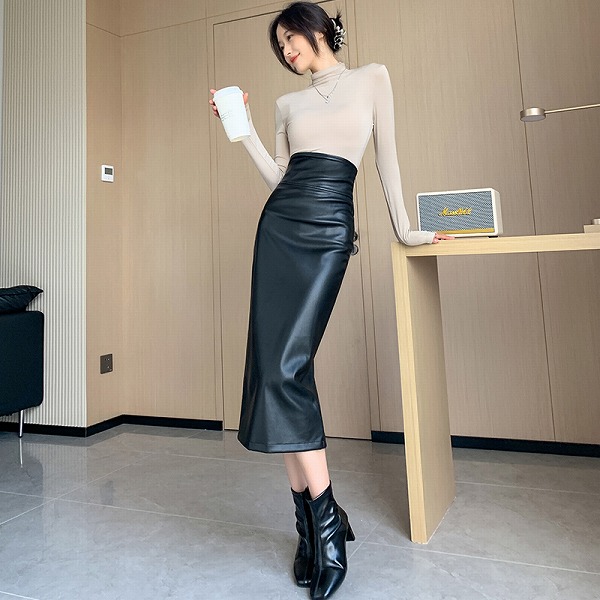 新作レディース流行り物 Pu半身スコート タイトスカート 着こなし人並み外れた 一般受け