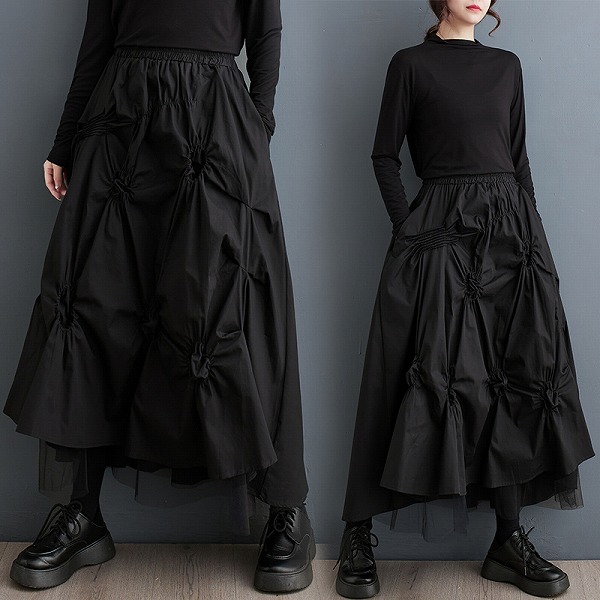 ゆったりしたスカート　レディースファション商品　個性的スカート　人気商品｜ドレミファソラ・ねこ 8,939円