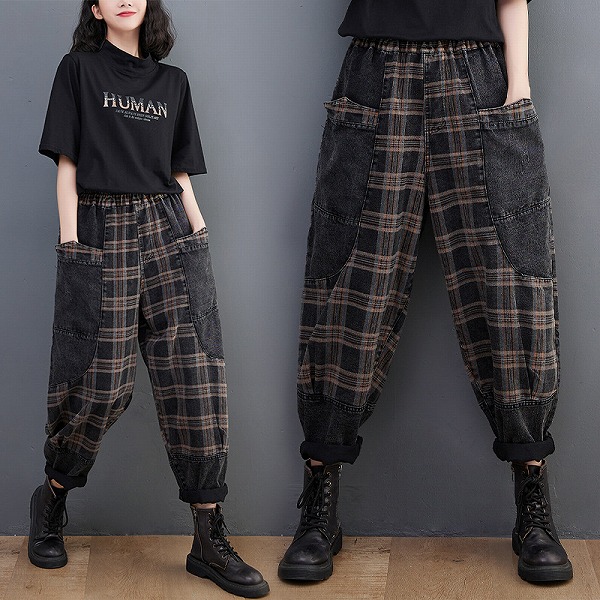 新春夏ゆったりサイズ デニムパンツ ズボン レーディスファション商品 カジュアルパンツ