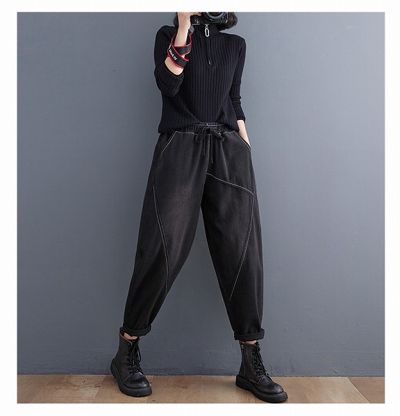 新春夏ゆったりサイズ　デニムパンツ　ズボン　レーディスファション商品　カジュアルパンツ 7,277円