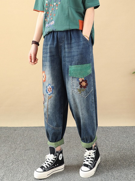 春夏パンツ　カジュアルズボン　レディースファション　ゆったりサイズ　パンツ
