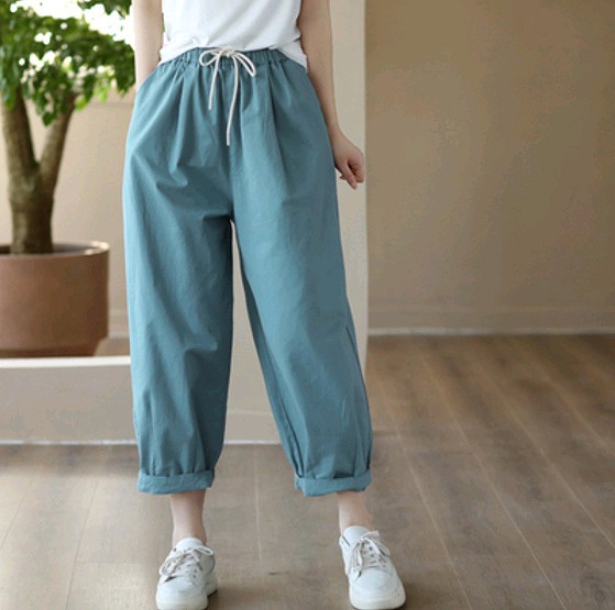春夏　ゆったりサイズズボン　カジュアルズボン　パンツ　人気パンツ｜ドレミファソラ・ねこ