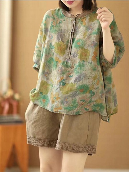 新商品　大きいサイズトップス　ゆったりした上着　カジュアルショートパンツ　人気商品