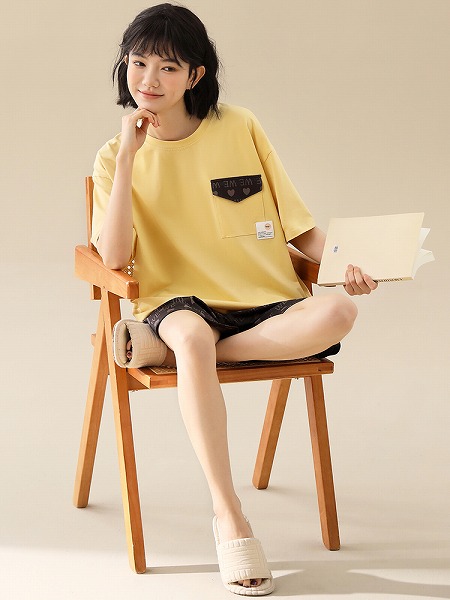 夏　ルームウェア　上下セット　パジャマ　レディース　カジュアル　可愛い　着やすい｜ドレミファソラ・ねこ