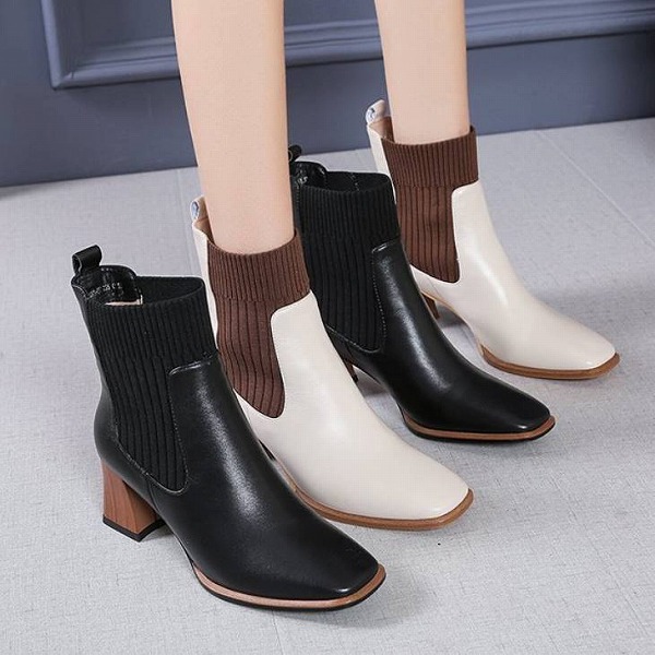 サイドゴアブーツ ニット 10,642円