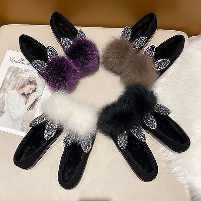 ファーシューズ靴モカシン裏ボア