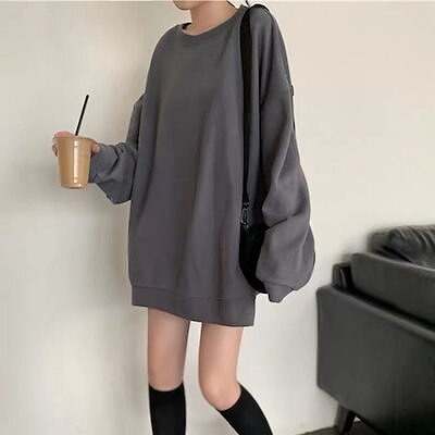 ゆったり汗水長袖トップ