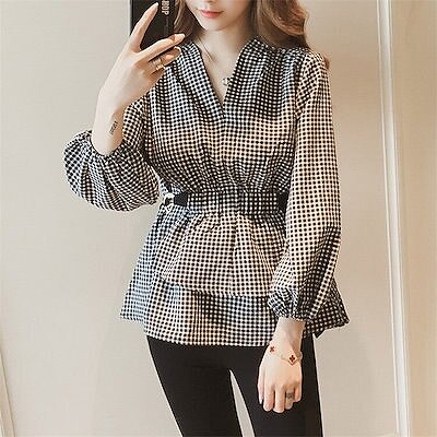 レイヤードトップスシフォンシャツ可愛いプリーツフレアティアードブラウス上着
