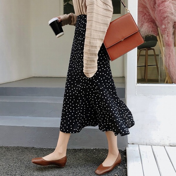 シフォンスカートミモレ丈