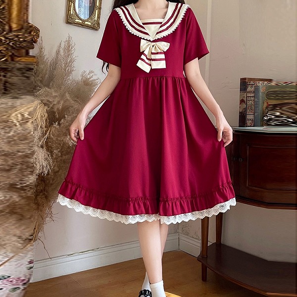 淑やかな女の子ワンピース♪