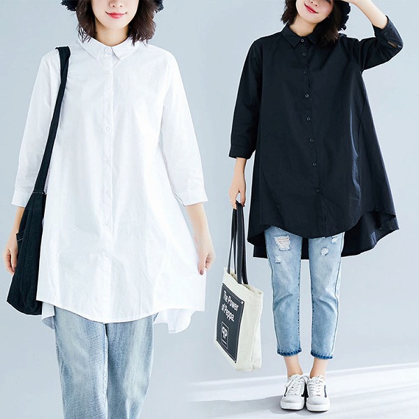 シャツロングシャツフレア