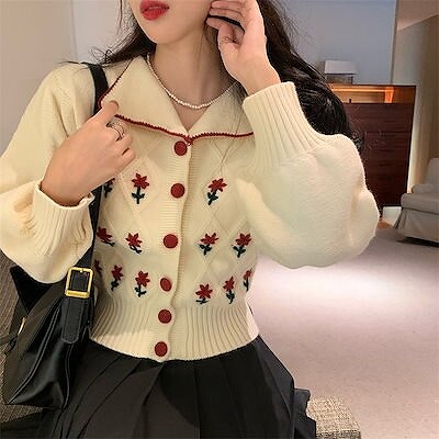 ニットベストブラウス