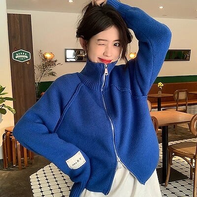 今めかしい編み物ジレー