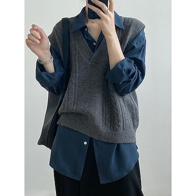 タートルネックベーシックニット