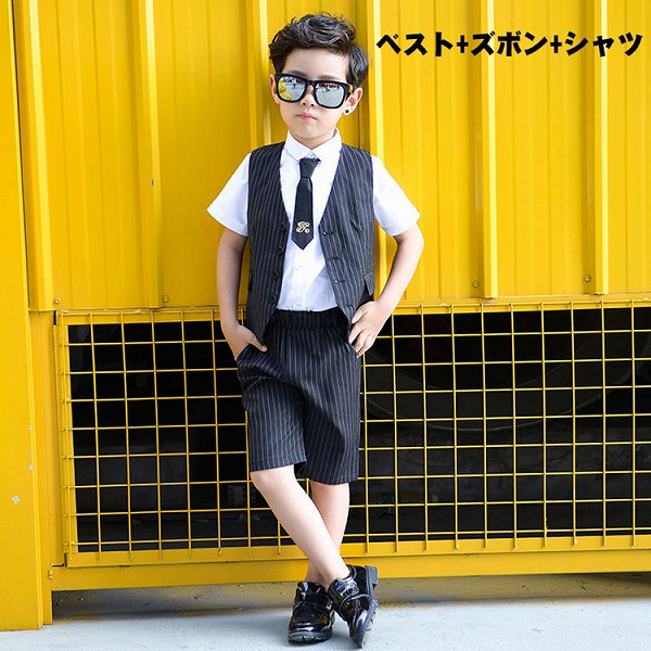 ちびっ子背広半袖ちびっ子服お坊っちゃん