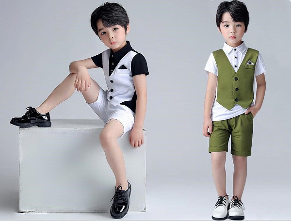 お坊っちゃん夏服赤ちゃん服夏通園通学