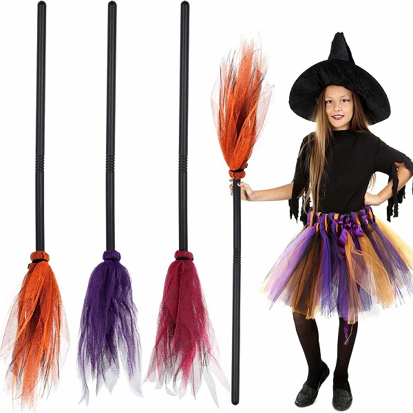 3ピースハロウィン魔女ほうき