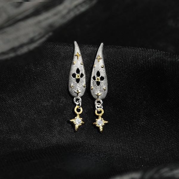 100%S925シルバーピアス　天然石　YX-Y0802　高品質アクセサリー