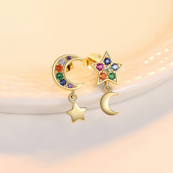 S925シルバーピアス 14K金メッキ　ML-HZE018　高品質アクセサリー