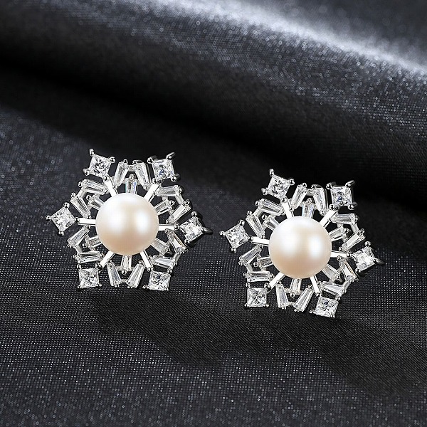 S925シルバーピアス 天然淡水パール　ML-FE0088　高品質アクセサリー