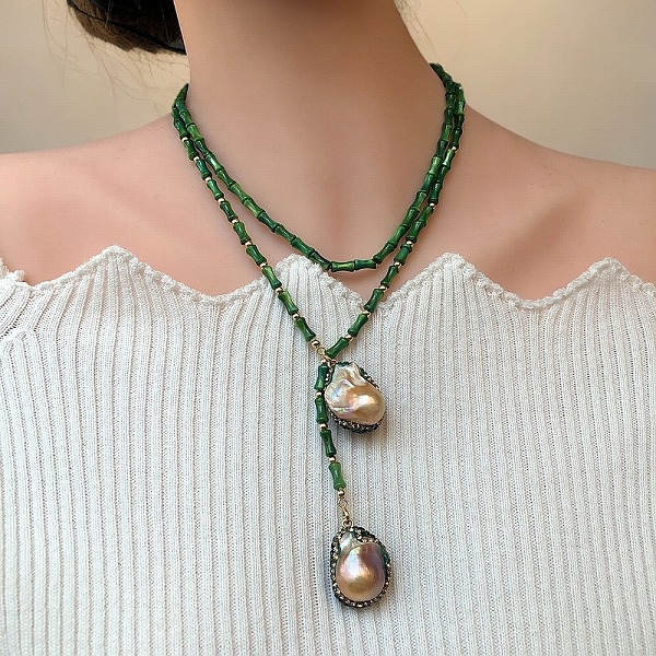 天然淡水パール　バロック真珠　ネックレス　パワーストーン　JJ-H1-4-1 13,009円