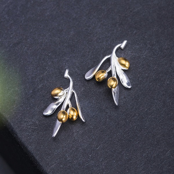100％S925シルバー 　オリーブ　高品質シルバアクセサリー 7,128円