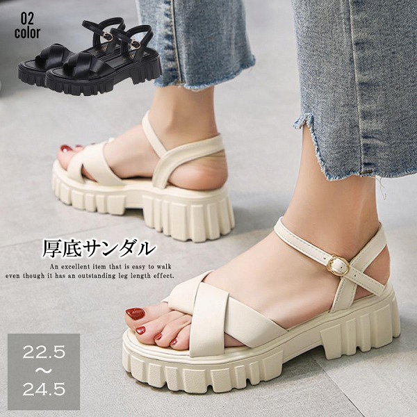 夏新品 厚底サンダル レディース 韓国 夏