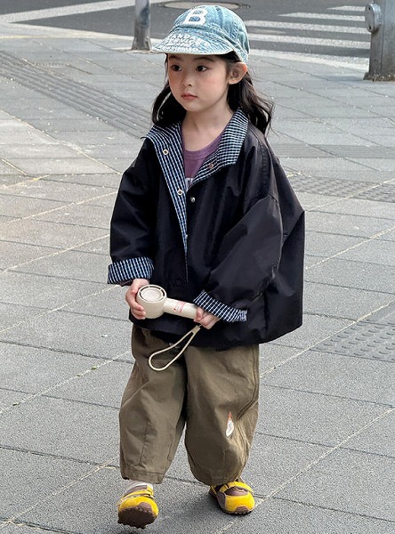 【秋冬新作】韓国風子供服★長袖 コート子供服 リバーシブル 90cm～150cm