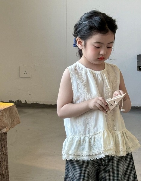 夏新作 韓国風小わっぱ服 キッズ服 ベビー服 ノースリーブ トップス 好いたらしい ティーシャツ