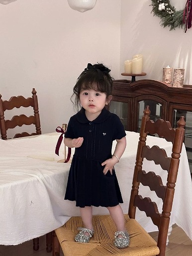 春夏新作 子供服 ワンピース80cm-120cm ファッション ins 韓国風 2色