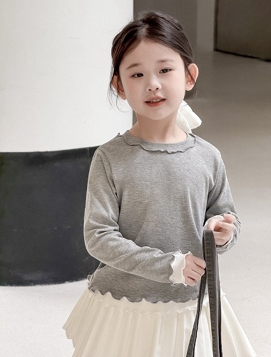 春新作 韓国風赤ちゃん服トップス 長袖プルオーバー 90糎～150糎