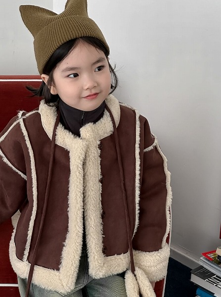 秋冬新作 子供服 韓国風子供服 ベビー服 長袖 コート裹起毛 ins