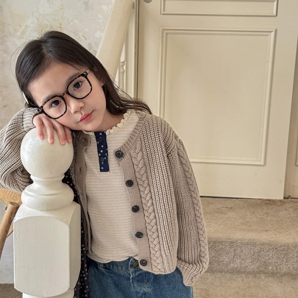 秋冬新作 子供服 無地ニットセーターカーディガン 韓国風子供服 80-130cm 6,100円