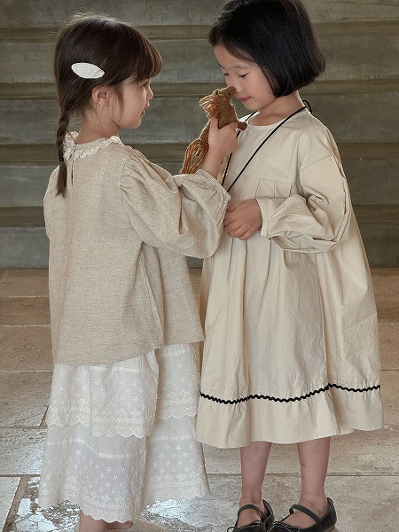 秋新作 韓国風子供服 キッズ服 ベビー服 長袖 シャツ ワンピース 可愛い