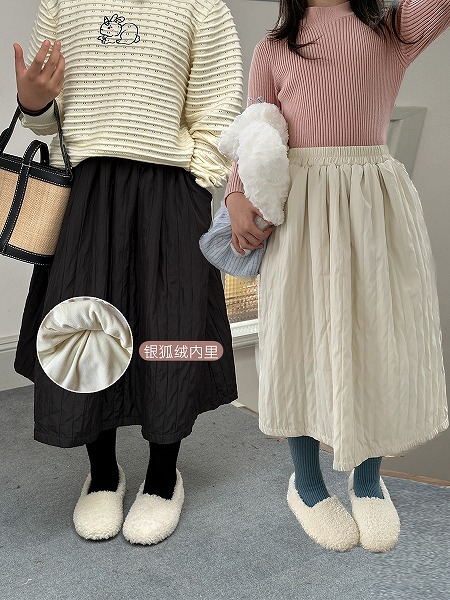 秋冬新品 韓国風赤ちゃん服 ベビー服 キッズ服 スコート 裹起毛 朦々たる お出かけ 好いたらしい 2色