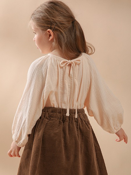 INS秋新作 韓国風子供服 ベビー服 キッズ トップス 長袖 Tシャツ ブラウス 2色