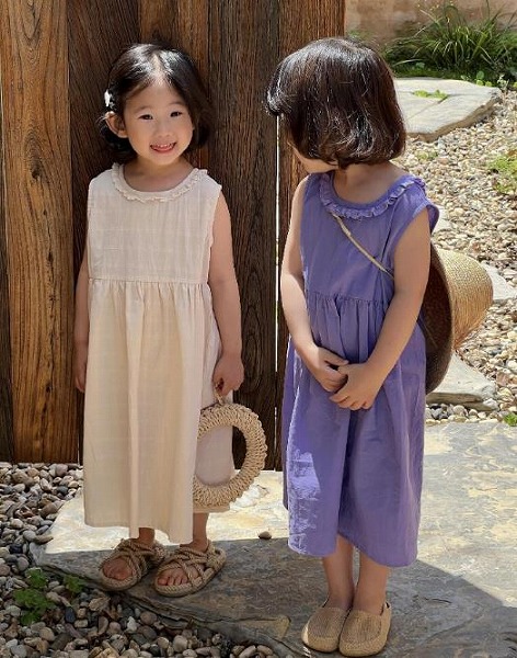 夏新作 韓国風子供服 ベビー服 キッズ 女の子 半袖 ワンピース｜ドレミファソラ・ねこ
