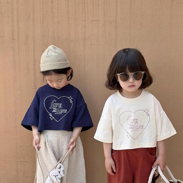 夏新作 韓国風赤ちゃん服 ベビー服 キッズ 男女兼用 今めかしい チ半袖 プルオーバー ins