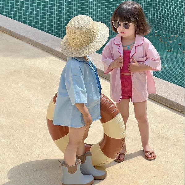 夏新作 韓国風赤ちゃん服 ベビー服 キッズ 男女兼用 今めかしい チ半袖 プルオーバー ins