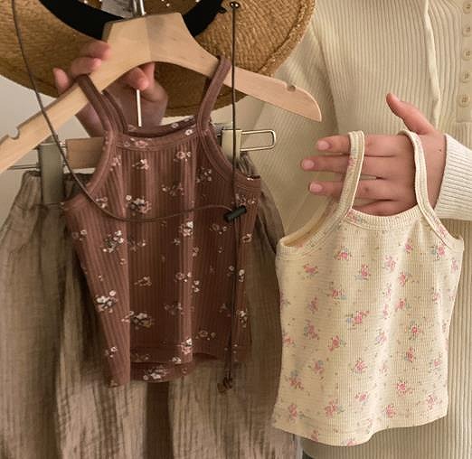 春夏新作 韓国風子供服 子供服 女の子 キャミソール　ベスト トップス 90-140cm