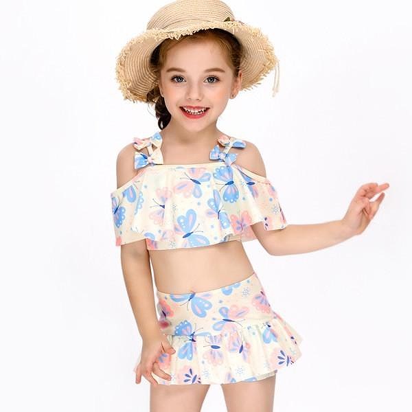 夏新品 キッズ水着 ワンピース 女の子 小学生 子ども 水遊び プール 海 川 総柄｜ドレミファソラ・ねこ