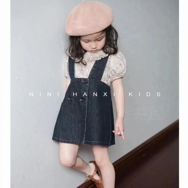 新作 韓国風子供服 ベビー服 スカート 可愛い オーバーオール デニムサロペット ワンピース