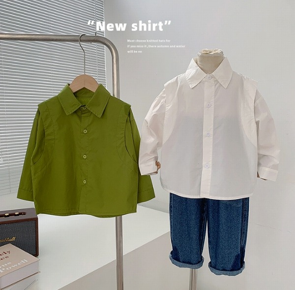 春秋新作 トップス キッズ 服 Tシャツ ブラウス 韓国風子供服 ベビー服 長袖 2色 80-140