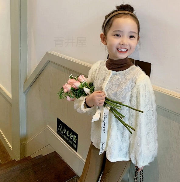 秋冬新作 ベストコート カーディガン 子供服 女の子 ファッショ 韓国子供服 90-140CM