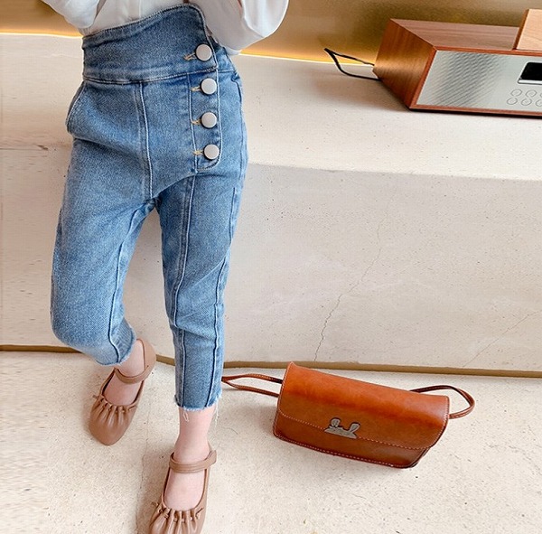 春夏新作 韓国風子供服 デニムズボン シンプル 女の子 パンツ ins カジュアル 2色 6,084円