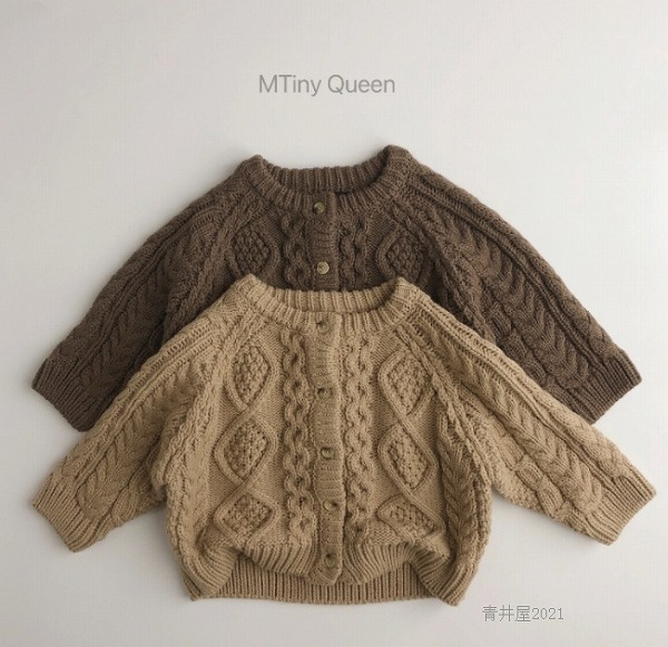 秋冬新作 韓国風ちびっ子服 ベビー服 プルオーバー お嬢さん お坊っちゃん 編み物 厚地の外套 分かりやすい 2色