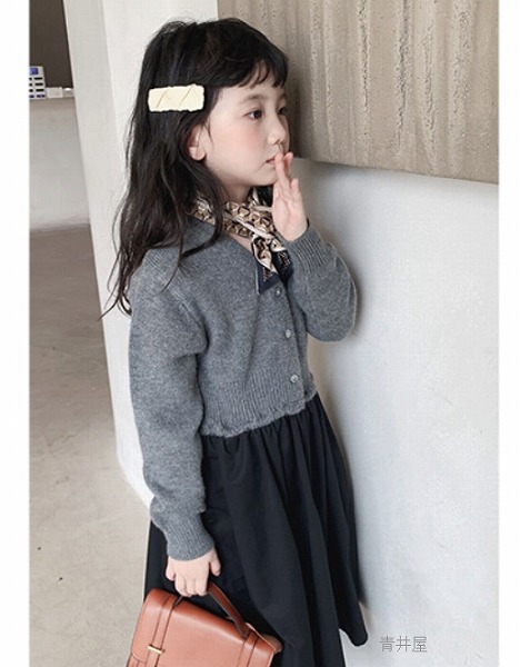 秋冬新作 韓国赤ちゃん服 編み物 衣装 縛衣装 長袖 スウェーター キッズ