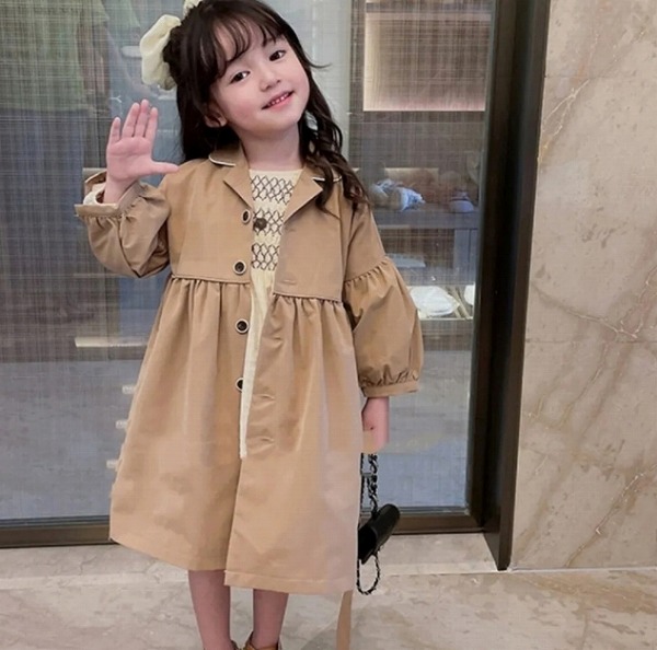 秋冬新作 韓国風赤ちゃん服 厚地の外套 好いたらしい ベージュ 秋 今めかしい 韓国流行り物